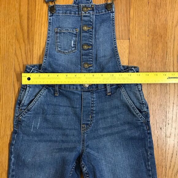 Gap Kids Factory Girls Denim Jeansn Overalls Size  14 - Picture 10 of 16